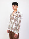 Chokda hand block printed cotton shirt side view