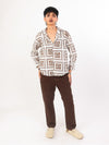 Chokda hand block printed cotton shirt front full view
