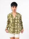 Harita hand block printed cotton shirt front view