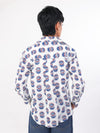 Nazar Battu hand block printed cotton shirt back view