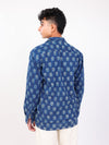 Neelkamal hand block printed cotton shirt back view