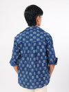 Neelkamal hand block printed cotton shirt back view