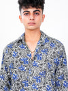 Bhoolbhulaiya hand block printed cotton shirt closeup view