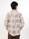 Chokda hand block printed cotton shirt back view