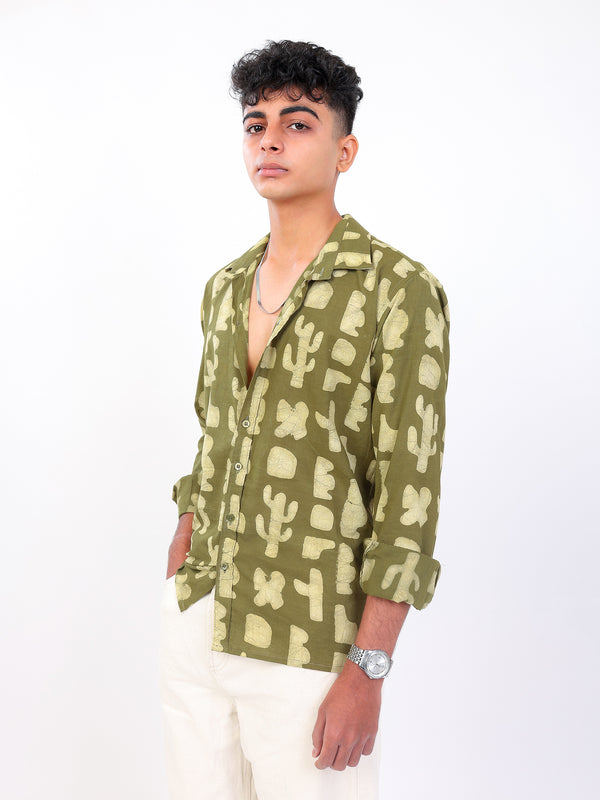 Harita hand block printed cotton shirt side view