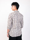 Nagma hand block printed cotton shirt back view