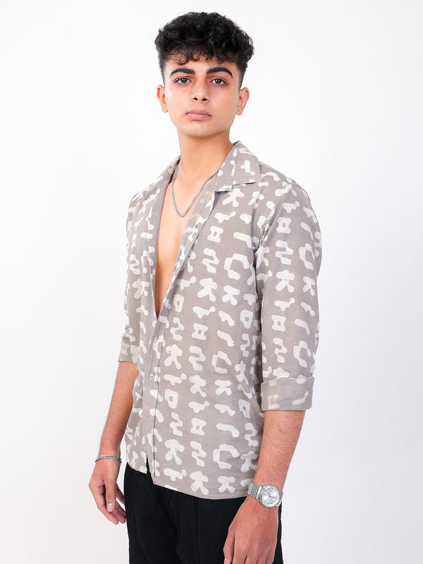 Nagma hand block printed cotton shirtfront stylists view