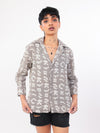 Nagma hand block printed cotton shirt front view