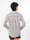 Nagma hand block printed cotton shirt back view