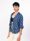 Neelkamal hand block printed cotton shirt side view