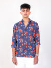 Phool Baag hand block printed cotton shirt front view