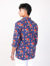 Phool Baag hand block printed cotton shirt back view