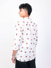 Samudri hand block printed cotton shirt back view