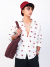 Samudri hand block printed cotton shirt with tote bag and bucket hat